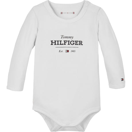 Tommy Hilfiger White Monotype Logo Body Ls