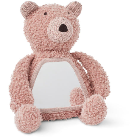 Smallstuff Rosa Aktivitetsbamse Med Spejl Uld Bouclé