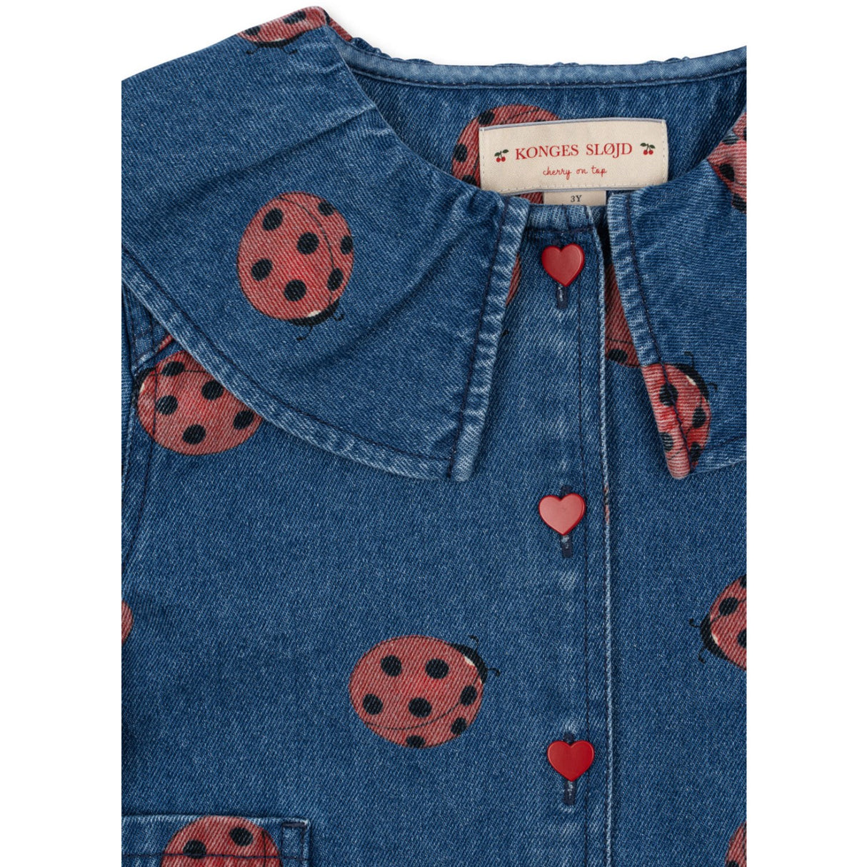 Konges Sløjd Ladybug Magot Denim Skjorte GOTS