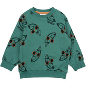 THE NEW Siblings Bottle Green AOP Neo Sweatshirt