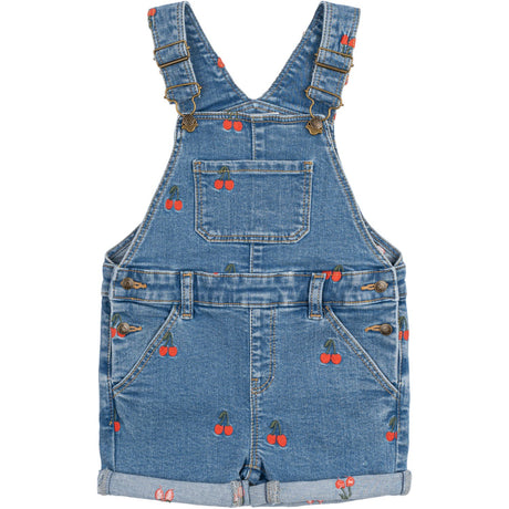 THE NEW Siblings Light Blue Denim EMB Nayla Kort Denim Dungarees