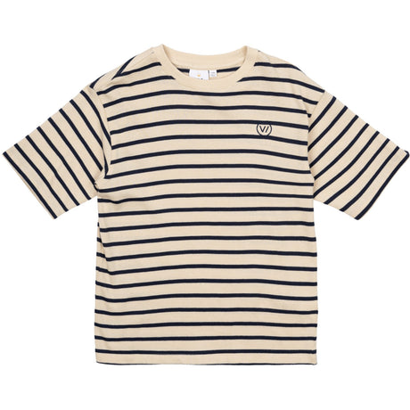 The New Mood Indigo Striped Nero Oversize T-Shirt