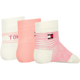 Tommy Hilfiger Pink Baby Strømper 3-pak Gaveæske Stripe