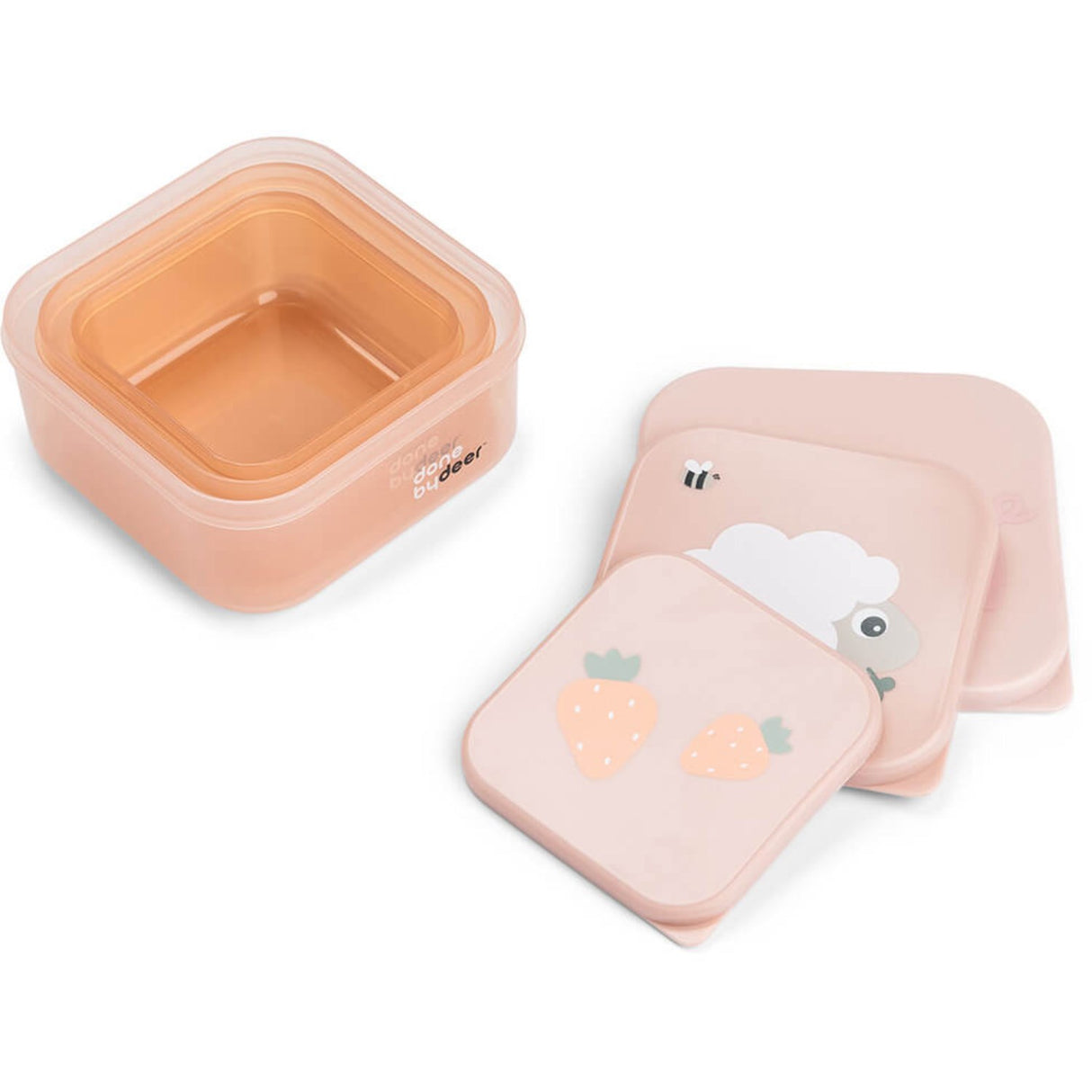 DonebyDeer Pudder Snack boks Sæt 3 stk. Tiny farm