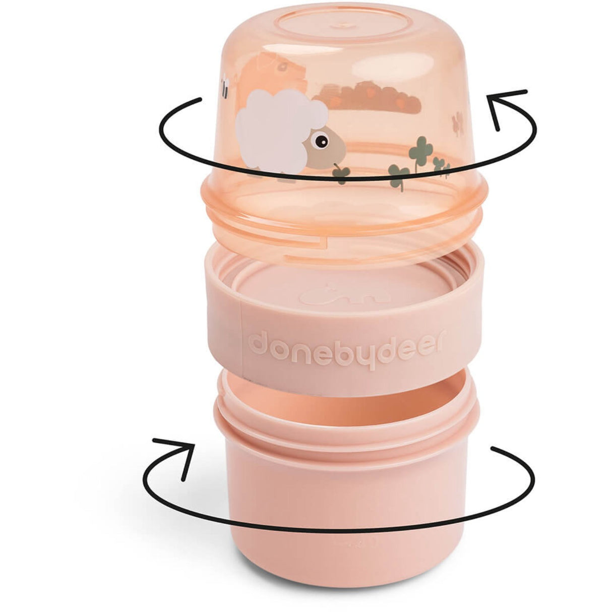 DonebyDeer Pudder To go 2-way snackbøtte S Tiny farm