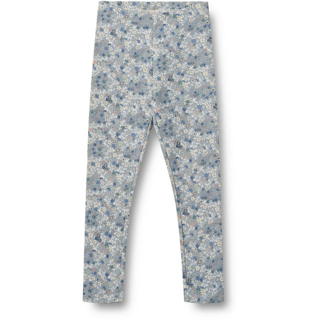 Wheat Blue Summer Flowers Jersey Leggings Jules