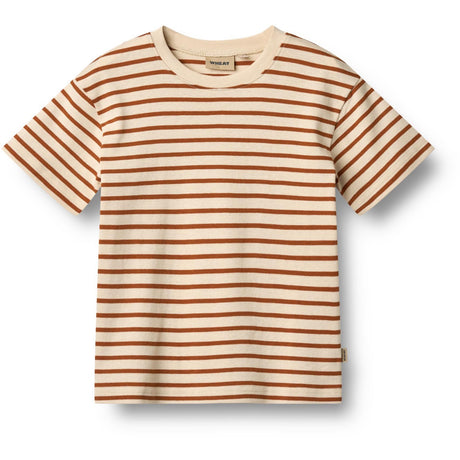 Wheat Warm Caramel Stripe T-shirt S/S Fabian