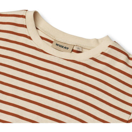 Wheat Warm Caramel Stripe T-shirt S/S Fabian