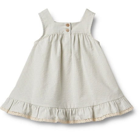 Wheat Summer Blue Stripe Kjole Ruffle Ayla