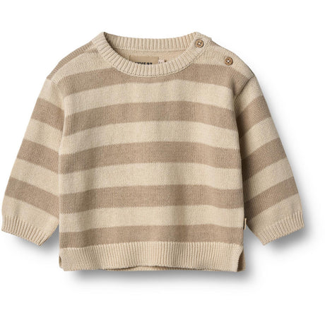 Wheat Beige Stripe Strik Pullover Morgan