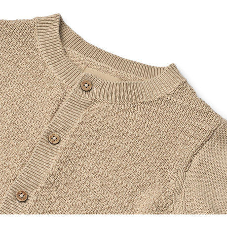 Wheat Soft Sand Strik Cardigan Bjørn