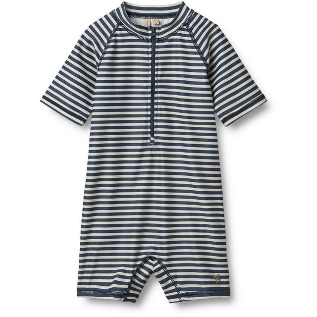 Wheat Blue Stripe Badeheldragt S/S Cas