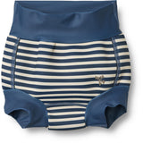 Wheat Blue Stripe Neoprene Blebadebukser Anker