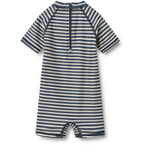 Wheat Blue Stripe Badeheldragt S/S Cas
