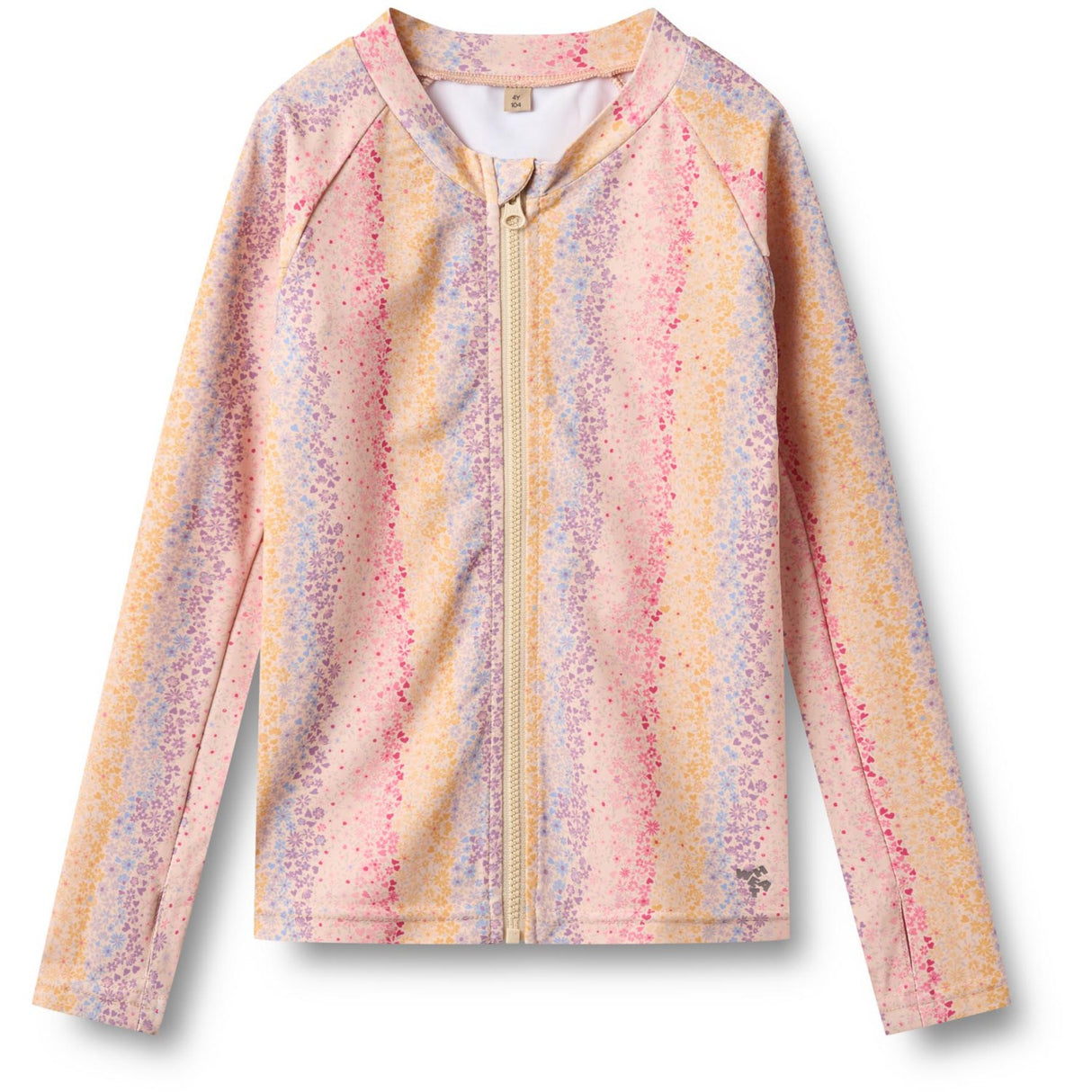 Wheat Multi Rainbow Badebluse L/S Zip Ada