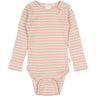 Petit Piao Bright Rose/Dark Off White Body L/S Modal Striped