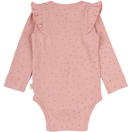 Petit Piao Bright Rose Body L/S Flæse Modal Dot