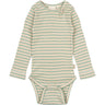 Petit Piao Granite Green/Dark Off White Body L/S Modal Striped