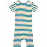 Petit Piao Turquise /Dark Off White Sommerdragt S/S Modal Striped