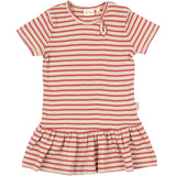 Petit Piao Light Berry/Dark Off White Kjole S/S Modal Striped