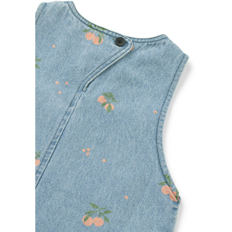 LIEWOOD Peach / Lys Blue Denim Angelica Printed Denim Kjole