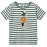 LIEWOOD Circus / Stripe Peppermint / Creme De La Creme Apia Placement Shortsleeve T-shirt