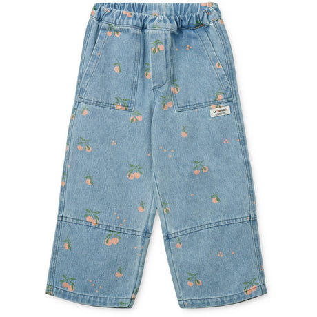 LIEWOOD Peach / Lys Blue Denim Cesar Printed Denim Bukser