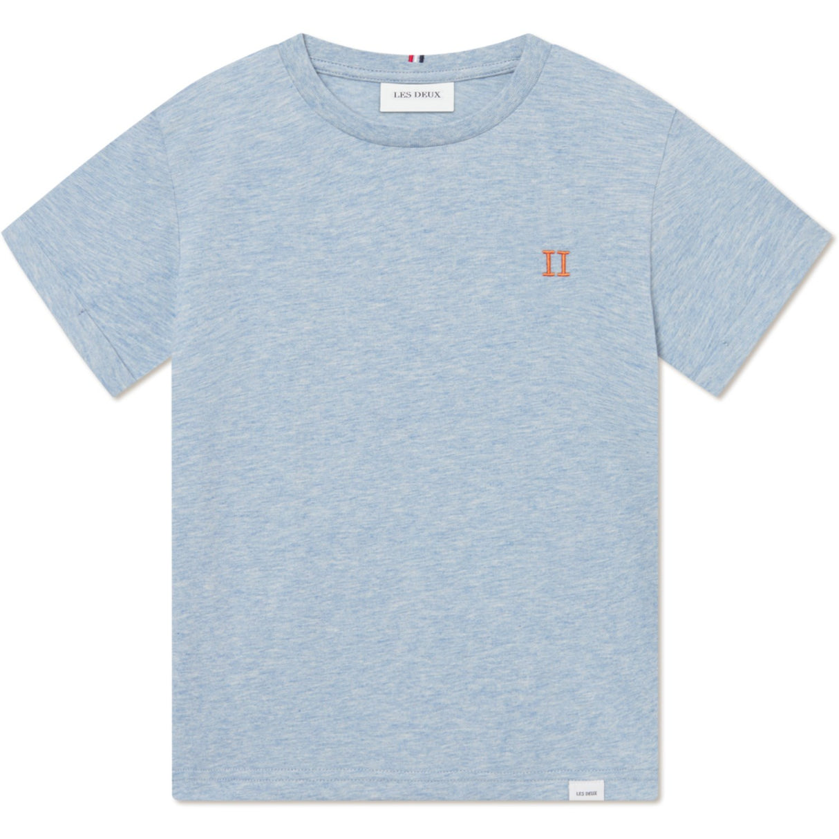Les Deux Kids Xenon Blue Melange/Orange Nørregaard T-Shirt Seasonal