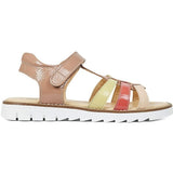 Angulus Sandal M. T-Rem Og Velcrolukning Dark Peach/Peach/Koral/Lys Gul 2