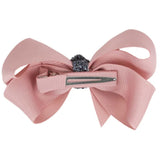 Bow's by Stær Klassisk Sløjfe - Antique Rose/Grå Glitter - 8 cm