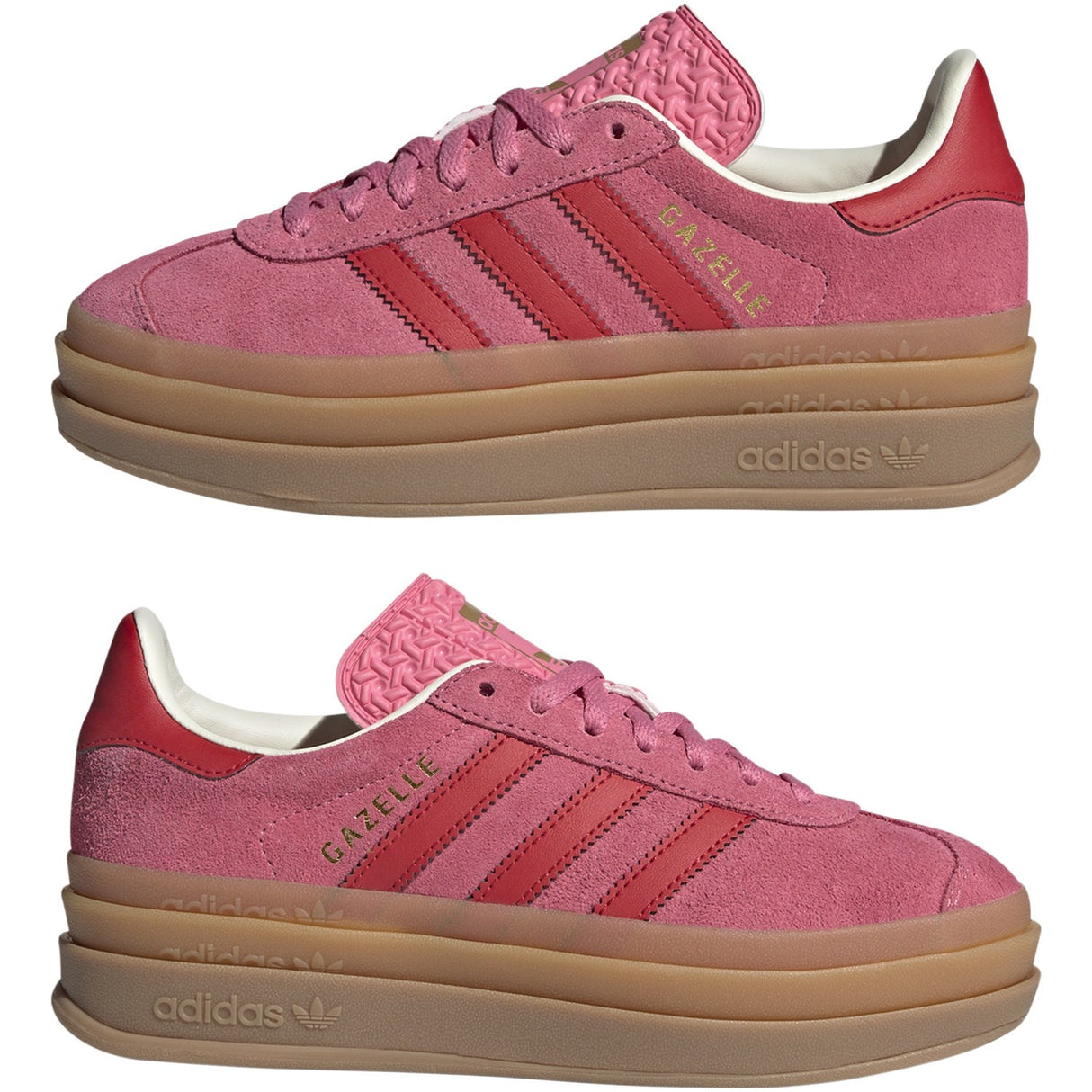 adidas Originals Rose Tone/Better Scarlet/Cream White Gazelle Bold J Sneakers