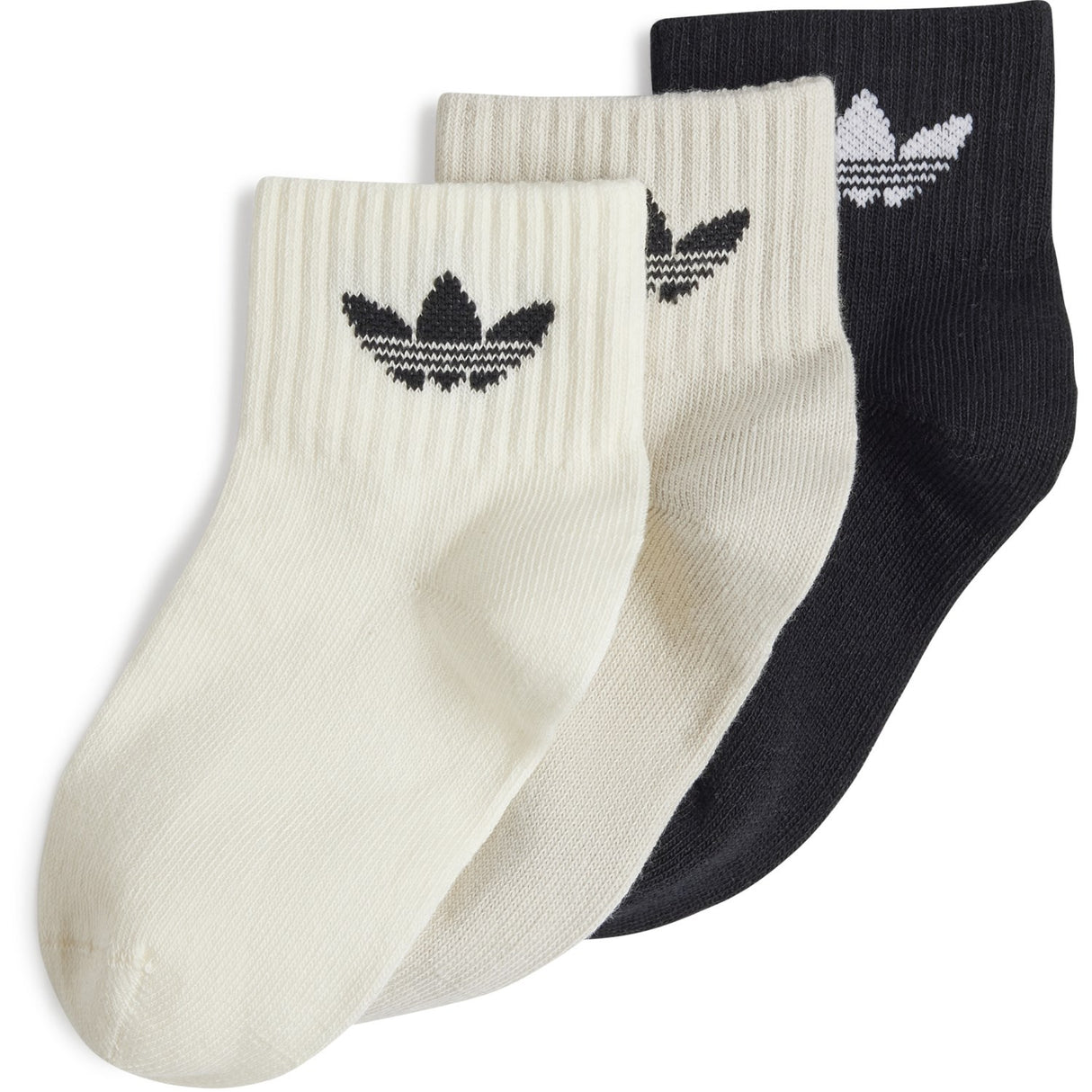 adidas Originals Black/Cream White/Alumina Kids Ankle Strømpe