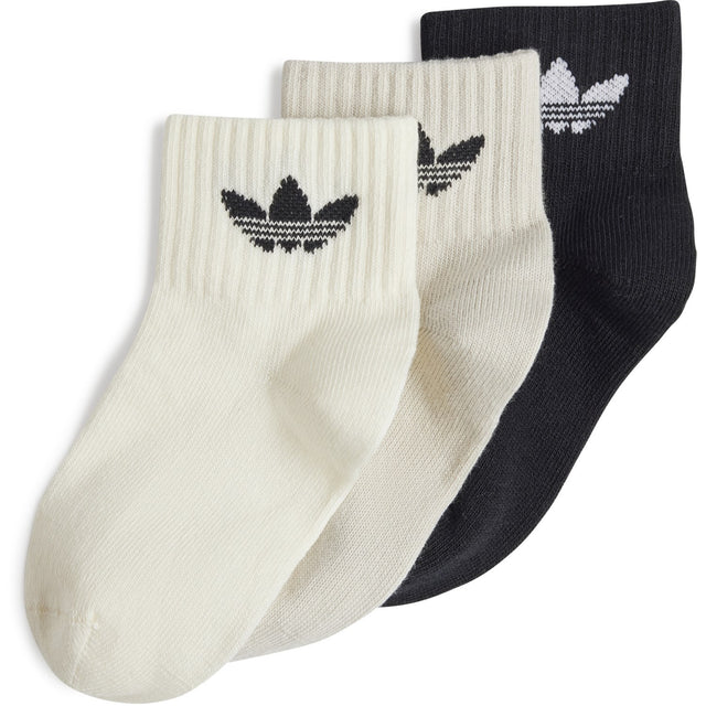 adidas Originals Black/Cream White/Alumina Kids Ankle Strømpe