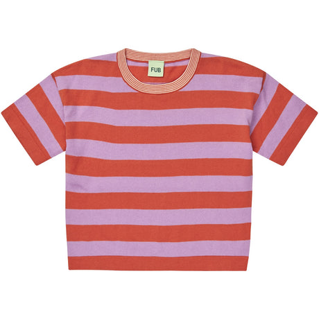 FUB tangerine/orchid Striped T-shirt
