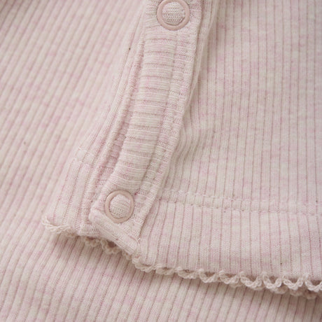 FIXONI Hushed Violet Melange Romper LS Mélange Rib