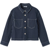 Name It Navy Blazer Zoe Twill Oversize Stripe Skjorte