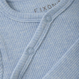 FIXONI Blue Fog Melange Wrap Body LS Mélange Rib