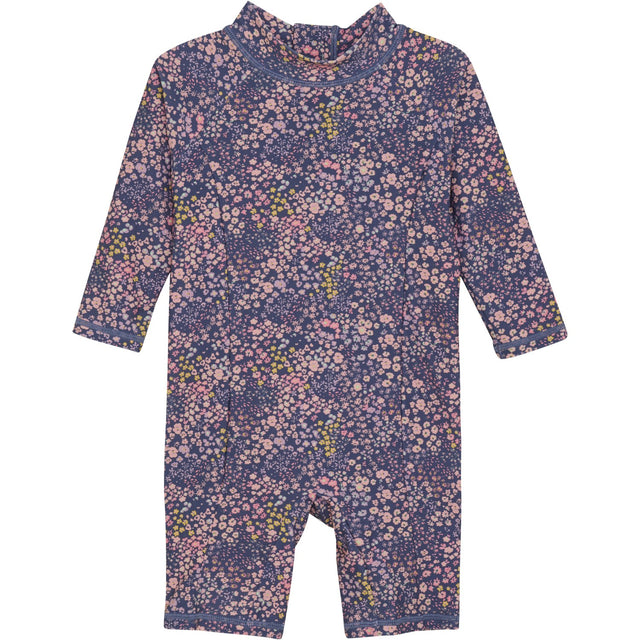 Color Kids Vintage Indigo Baby Badeheldragt L/S, AOP
