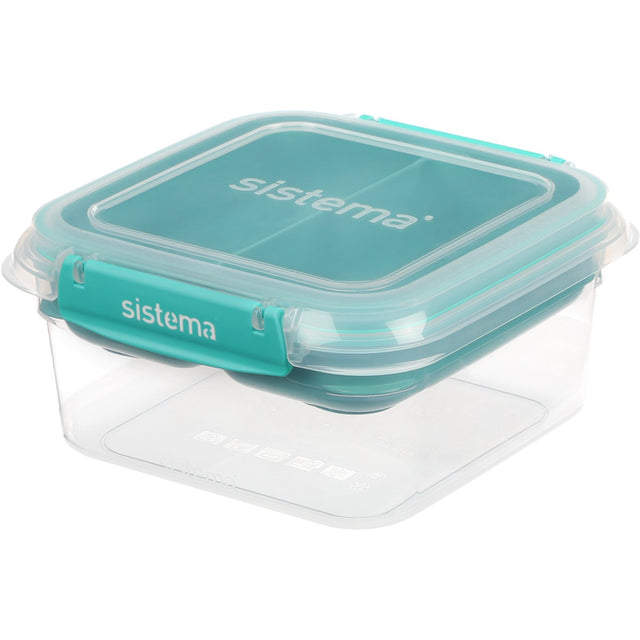 Sistema Minty Teal Square Stax To Go Madkasse 1.15L