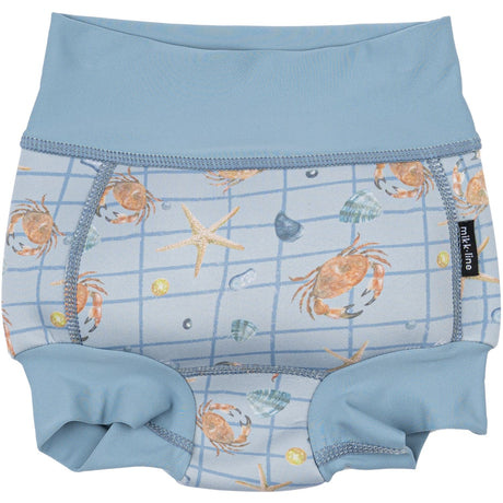 Mikk-Line Faded Denim AOP Baby Badebukser Genanvendt