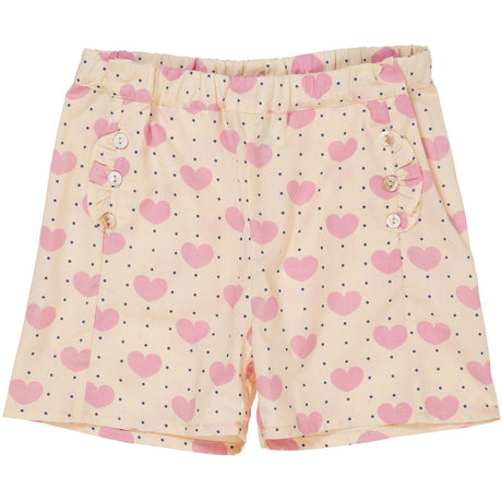 COPENHAGEN COLORS Heart Aop Heart & Dots Shorts m. Flæselommer