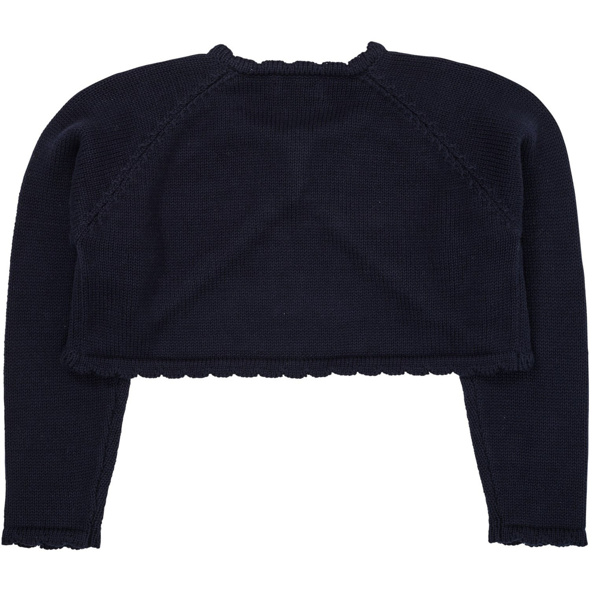 COPENHAGEN COLORS Navy Lt. Strikket Bolero m. hjerteknap