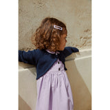 COPENHAGEN COLORS Navy Lt. Strikket Bolero m. hjerteknap