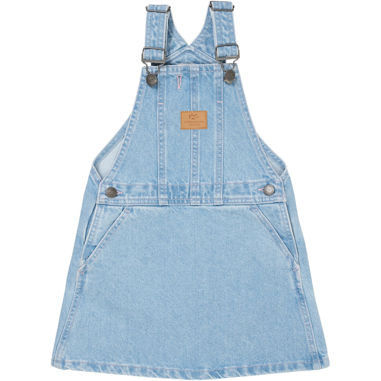 COPENHAGEN COLORS Super Lt Blue Indigo Washed Organic Denim Spencer Kjole m. Hjerte