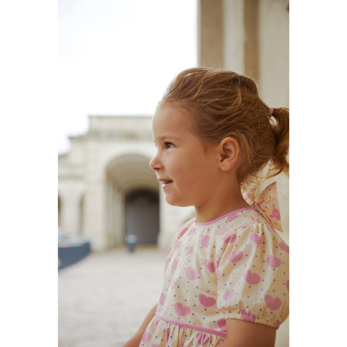 COPENHAGEN COLORS Heart Aop Heart & Dots Kjole