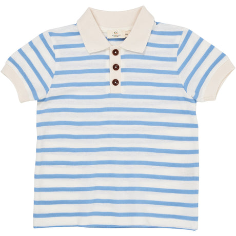 COPENHAGEN COLORS Himmelblå Stripe Pique Stripe Poloshirt