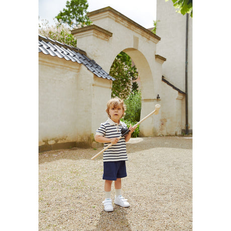 COPENHAGEN COLORS Navy Stripe Pique Stripe Poloshirt