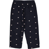 COPENHAGEN COLORS Navy W. Soft Pink Hearts Twill Heart Bukser