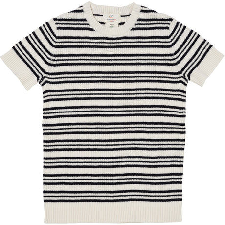 COPENHAGEN COLORS Navy Stripe Strikket Rib T-shirt