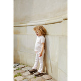 COPENHAGEN COLORS Ballerina/Creme Stripe Striped Flare Bukser